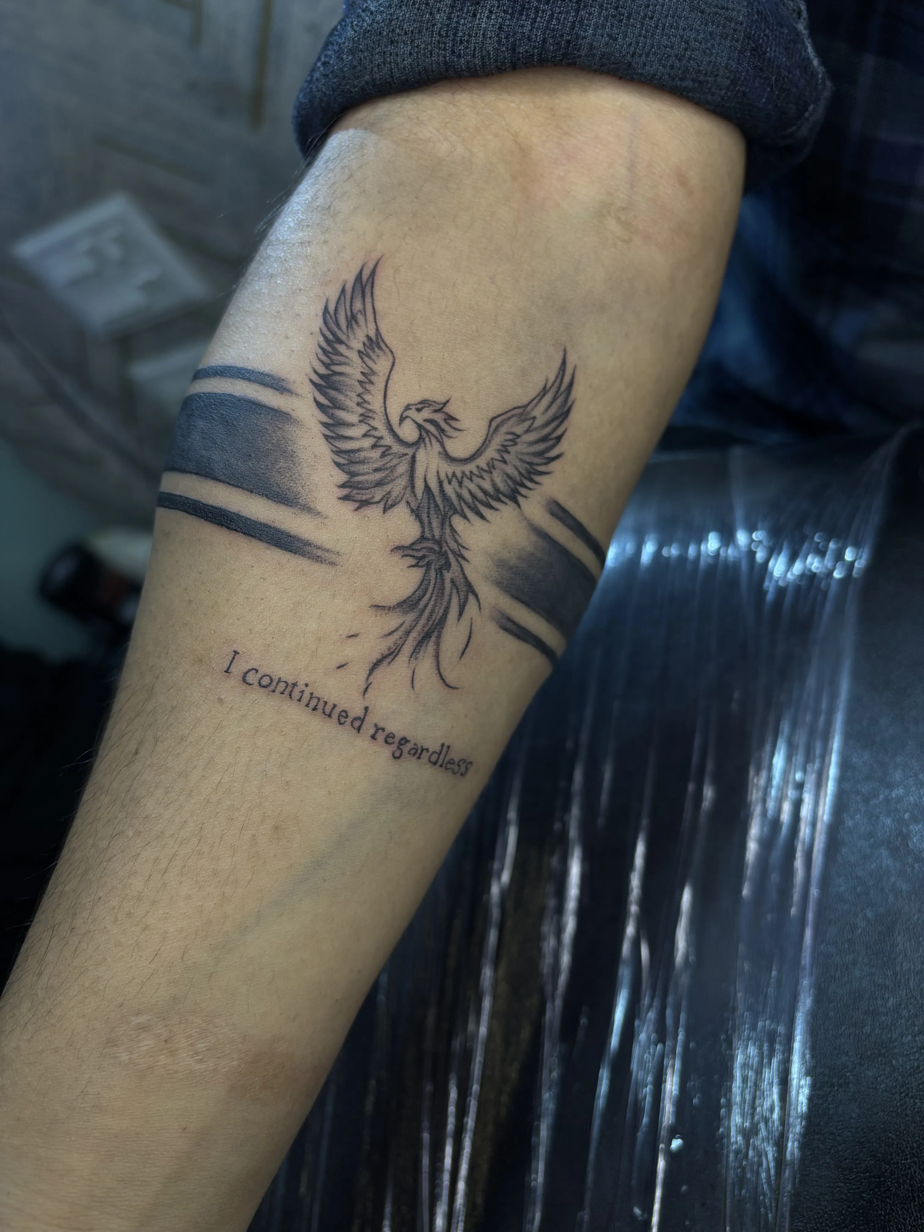 Moon and stars tattoo